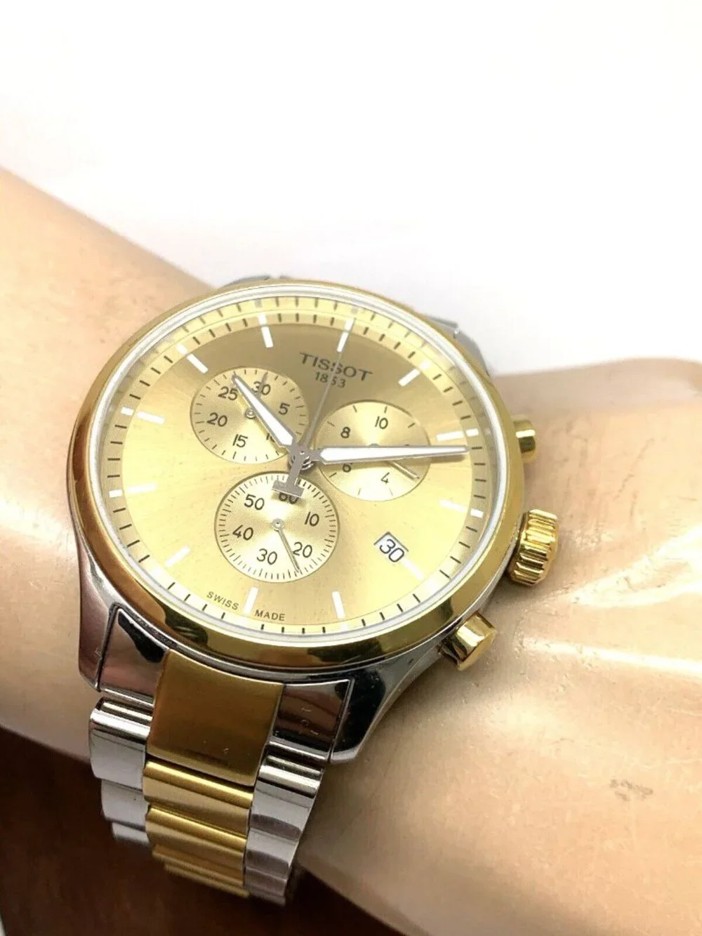 Tissot Men's Watch Chrono XL Swiss Quartz Chronograph Two Tone T1166172202100